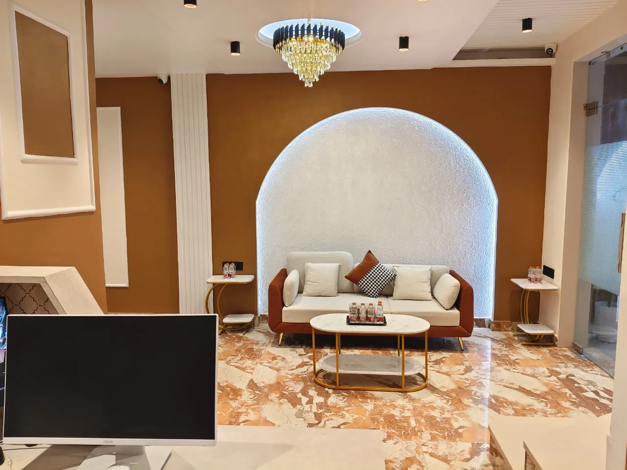 Reception lounge at Varanasi Ganges